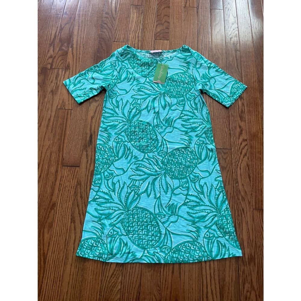 Lilly Pulitzer Little Cassie Knit Dress Shorely Blue Toucan Tango Sz XL NWT - Picture 1 of 8